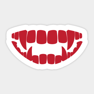 scary teeth face mask Sticker